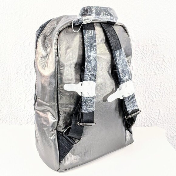 Urban Expressions Braxton High Shine Backpack - Pewter main image 5